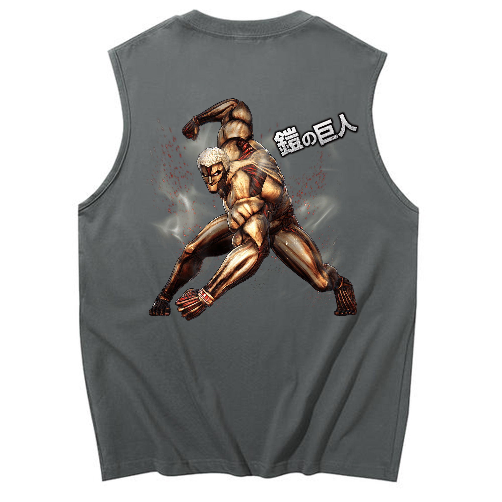（画像用） 進撃の巨人 Attack on Titan コットン100％タンクトップ（背面プリント）
